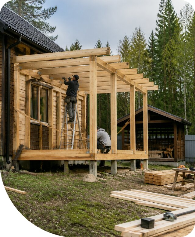 Строительство пристроек и построек на участке в Кронштадте