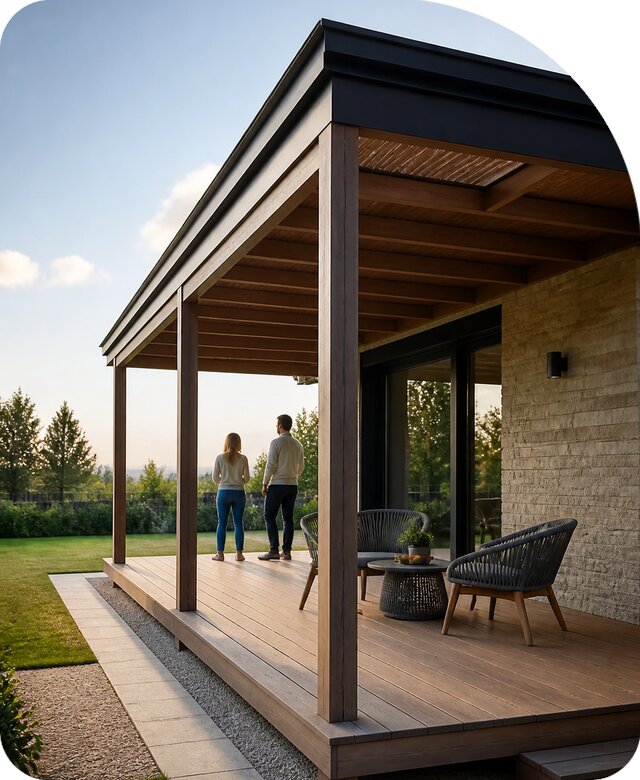Крытая терраса под ключ в Кронштадте по цене от 67821 р. | РадиДОМА-Крн